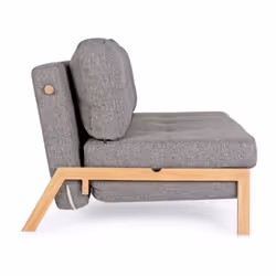 Sofa rozkładana 2-osobowa HAYDEN GREY - szary/naturalny