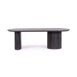 Ława owalna ORISSA BLACK 130x65 - czarny