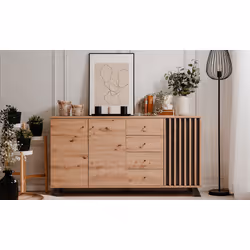 Komoda 3-drzwiowa z szufladami MEDAN - dąb artisan