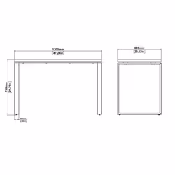 Biurko SIGN 120 - jackson hickory/biały