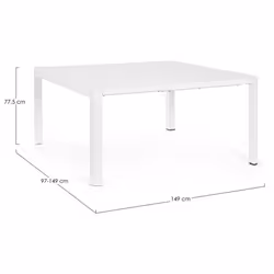 Stół rozkładany KIPLIN WHITE 149x97-149 - biały