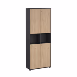 Regał zamknięty SIGN 80 cm - szary mat/jackson hickory