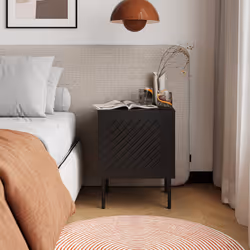 Zestaw dwóch szafek nocnych LINEA 45 cm - czarny mat