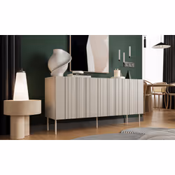 Komoda 3-drzwiowa MILO 150 cm - beżowy mat