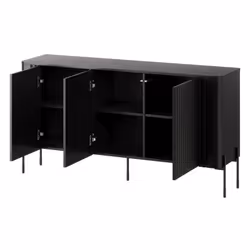 Komoda 3-drzwiowa ARIA 150 cm - czarny mat