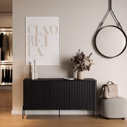 Komoda 3-drzwiowa ARIA 150 cm - czarny mat