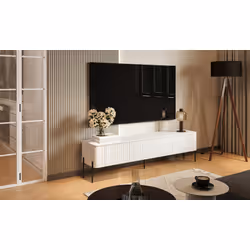 Szafka RTV 4-drzwiowa ARIA 190 cm - biały mat