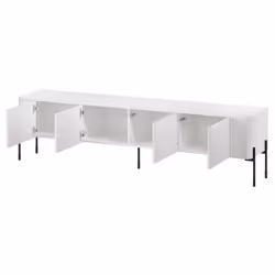 Szafka RTV 4-drzwiowa ARIA 190 cm - biały mat