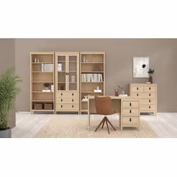 Witryna 2-drzwiowa z szufladami MADRID - jackson hickory