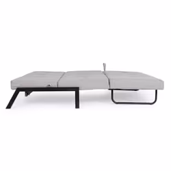 Sofa rozkładana 2-osobowa HAYDEN - szary/czarny