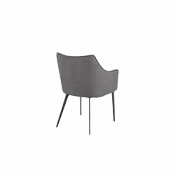 Krzesło tapicerowane z podłokietnikami RUSSELL DARK GREY - szary