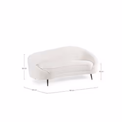 Sofa 3-osobowa COSTANCE WHITE - biały