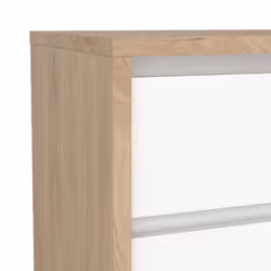 Szafka nocna NEXT 2 szuflady - biały połysk/jackson hickory
