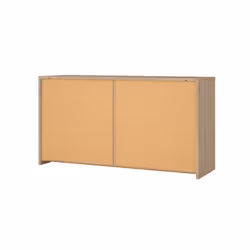 Komoda NEXT 6 szuflad - biały połysk/jackson hickory