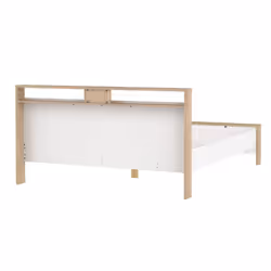 Łóżko NEXT 160x200 - biały połysk/jackson hickory
