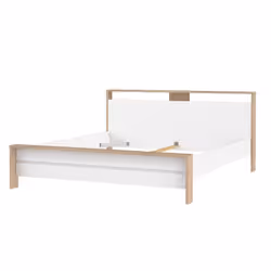 Łóżko NEXT 180x200 - biały połysk/jackson hickory