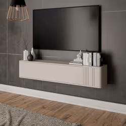 Szafka RTV wisząca 1-drzwiowa LUVIO 150 cm - kaszmir mat