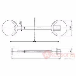 Złącze metalowe KDS-058 do łączenia blatów / dł. 10 cm