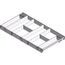Wkład na sztućce robocze ORGA-LINE do Tandembox - inox / 90x45 cm
