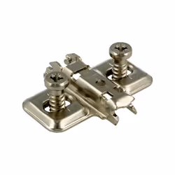 Prowadnik krzyżakowy do zawiasu CLIP - nikiel / dyst. 0 mm / wys. 8.5 mm / regul. wysokości / z Euro