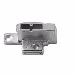 Prowadnik 2-częściowy do zawiasu CLIP - nikiel / dyst. 9 mm / wys. 17.5 mm / regul. wysokości / Spax