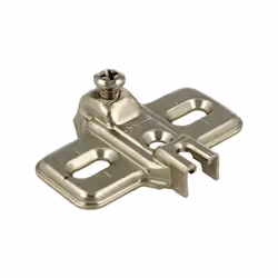 Prowadnik krzyżakowy do zawiasu MODUL - nikiel / dyst. 0 mm / wys. 8.3 mm / regul. wysokości / Spax
