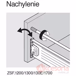 Metabox Mocowania frontu ZSF.1700 Komplet Do Wysokości M,K,H,B,D
