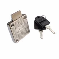 Zamek kwadratowy prawy Siso X-850 - niklowany / fi 19 mm