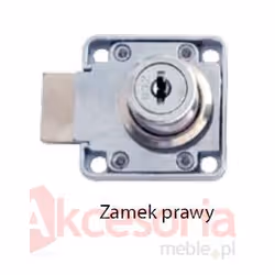 Zamek kwadratowy prawy Siso X-850 - niklowany / fi 19 mm