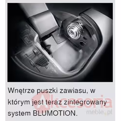 Zawias z hamulcem CLIP Top BLUMOTION - nikiel / 110° / ze sprężyną / drzwi wpuszczane / puszka: na wkręty