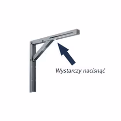 Wspornik składany pod półkę Airtic - szary / L-300