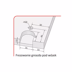 Rączka WENUS EKO do drzwi przesuwnych - srebrny / dł. 270 cm