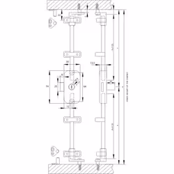Pręt do zamka baskwilowego Siso X-922 - niklowany / dł. 100 cm / 1 sztuka