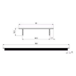 Kratka wentylacyjna 60 aluminium C-0
