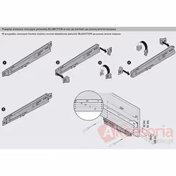 Szuflada METABOX 320H z hamulcem / wys. H=150 mm / dł. 45 cm / 25 kg / wysuw 75% / kremowy