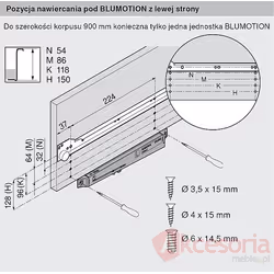 Szuflada METABOX 320H z hamulcem / wys. H=150 mm / dł. 40 cm / 25 kg / wysuw 75% / kremowy
