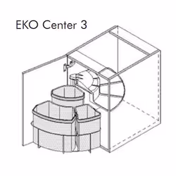 Kosz Wurth EKO CENTER 3 do korpusu 50 cm / 19+12+9 l