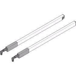 Reling podłużny kwadratowy TANDEMBOX ANTARO - jedwabiście biały / dł. 27 cm / kpl
