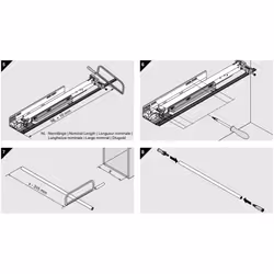 Stabilizacja boczna MOVENTO do prowadnic o dł. do 75 cm