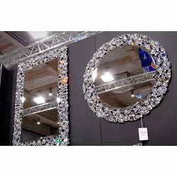 Lustro okrągłe z kryształami 13TM171M 70 cm