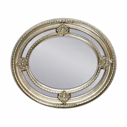 Lustro owalne PU027 62x72 - srebrny