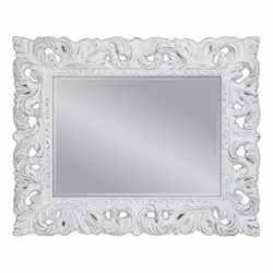 Lustro PU058 80x100 - przecierany biały