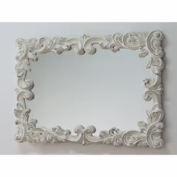 Lustro PU321 71x100 - przecierany biały
