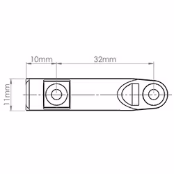 Adapter do hamulca Airtic 32 do drzwi nakładanych - biały