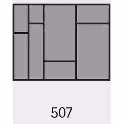 Wkład na sztućce ORGATRAY 590 - srebrny / 507x462 mm