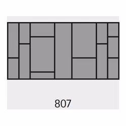 Wkład na sztućce ORGATRAY 590 - srebrny / 807x462 mm