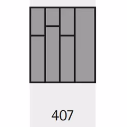Wkład na sztućce ORGATRAY 590 - antracyt / 407x462 mm