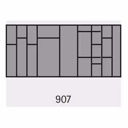 Wkład na sztućce ORGATRAY 590 - antracyt / 907x462 mm