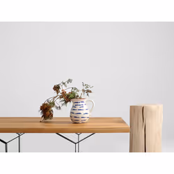 Stolik kawowy LONGO SOLID WOOD 140 - naturalny/czarny