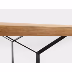 Stolik kawowy LONGO SOLID WOOD 140 - naturalny/czarny